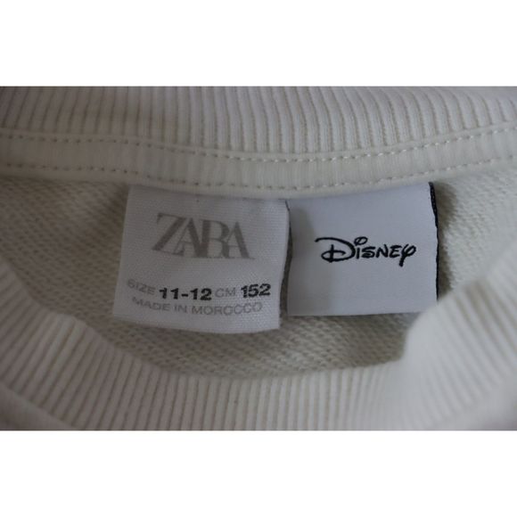 Girls 11-12 (152cm) Zara X Mickey Brush Stroke Vintage Style Sweater - Picture 4 of 4